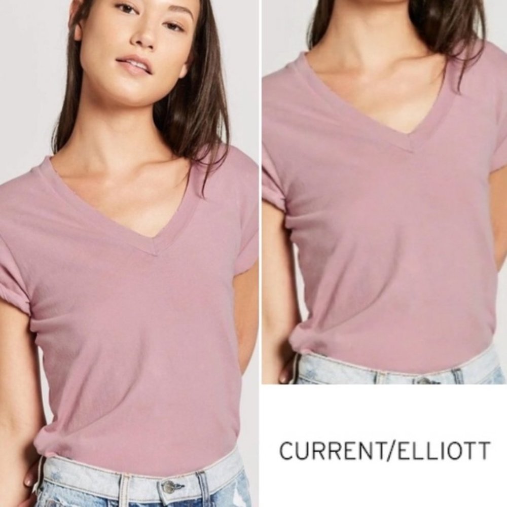 Current/Elliott The V Neck Tee Sz 1